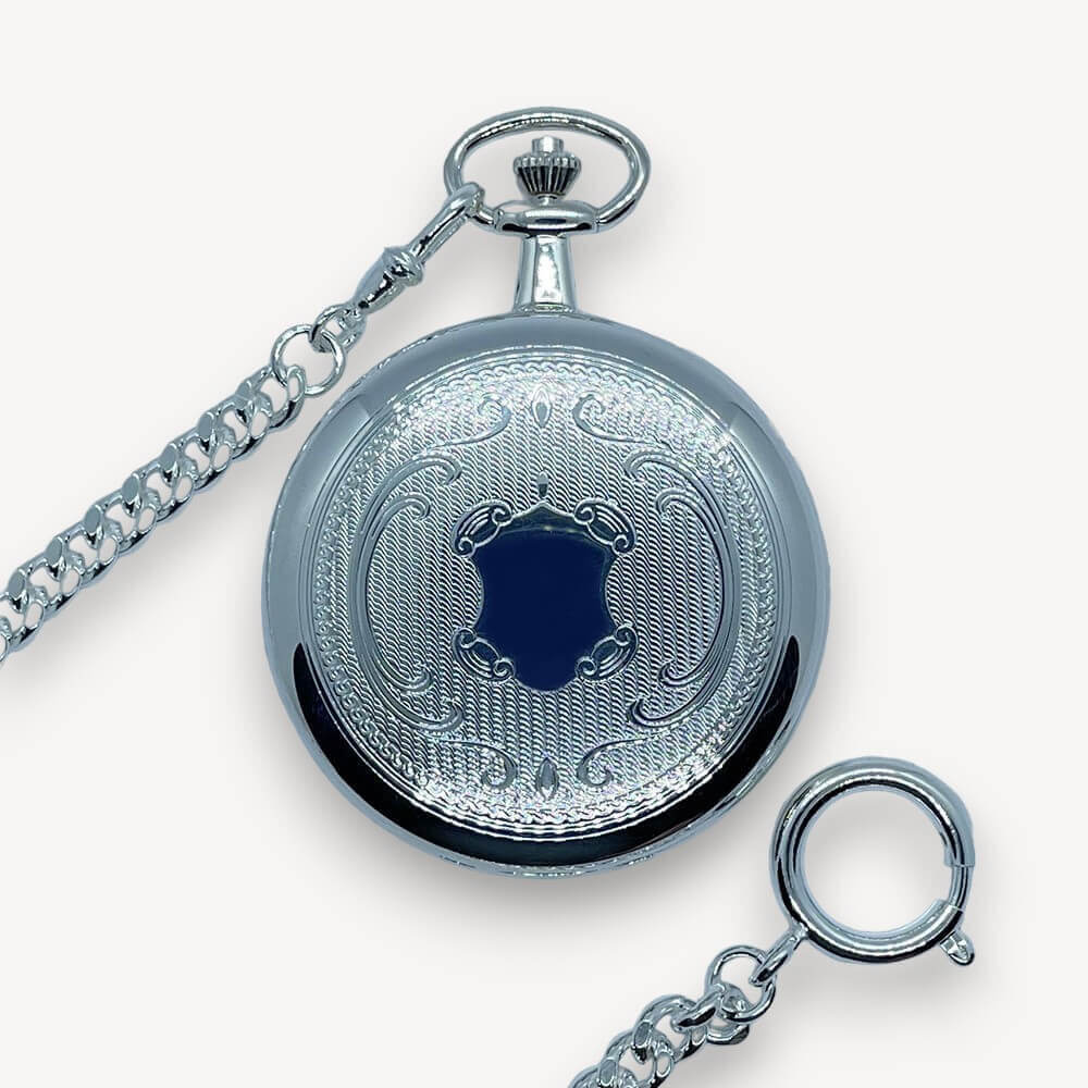 Montre Gousset LAVAL Quartz Argentée - Fonctionne - Thème Pêche & Poissons
