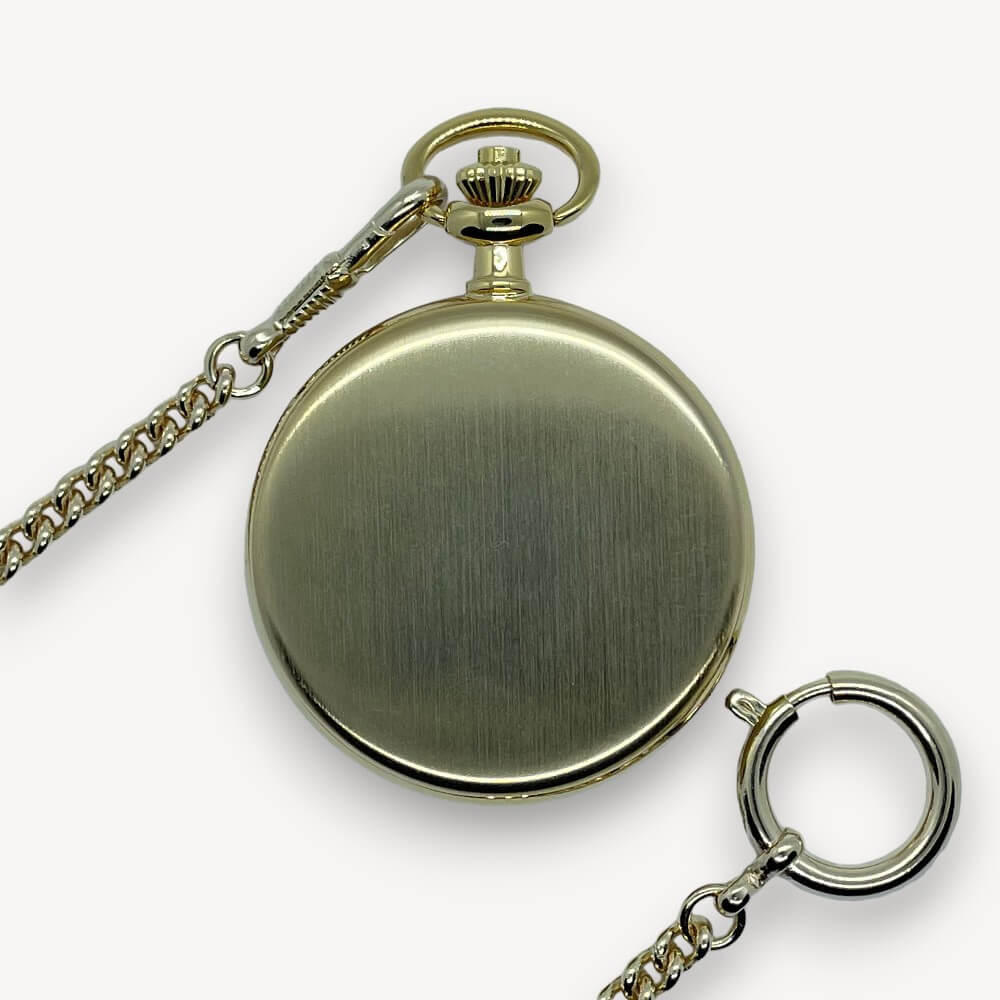 Montre De Poche Vintage Couleur Or - Style Grandpa, Occasion, Fabriquée Au Japon, Couvercle à Bouton
